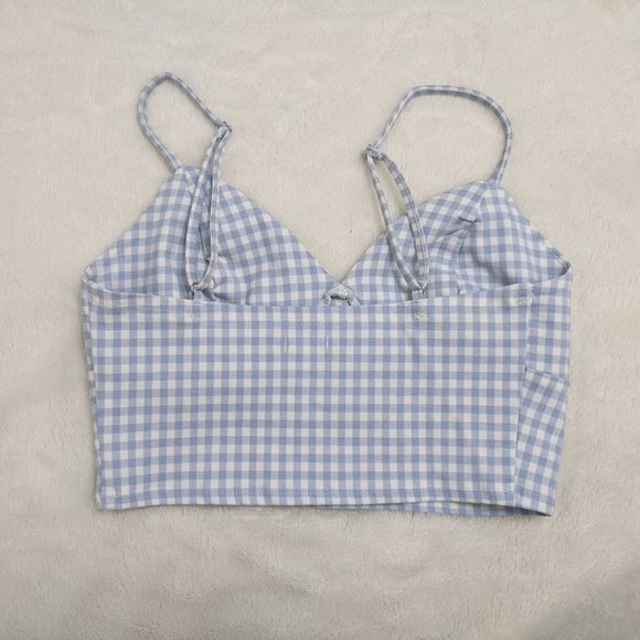 Gingham Pattern Tank W/adjustable straps - Picture 2 of 2